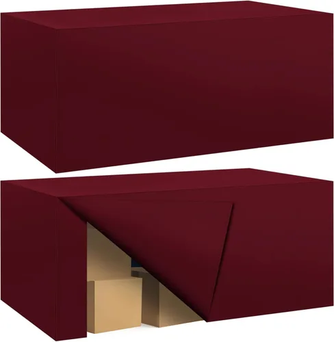 Miniatura 32 de Paquete de 2 manteles ajustados para mesa rectangular de 4 pies, 48 x 24 pulgadas, cubiertas de mesa verde manzana, tela de poliéster resistente al