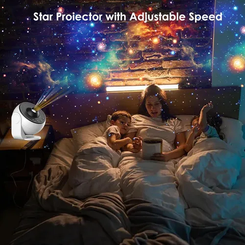 Miniatura 7 de Proyector Galaxy Pro para dormitorio, proyector de estrellas planetario 13 en 1 con sistema solar y constelación, proyector de luz de galaxia