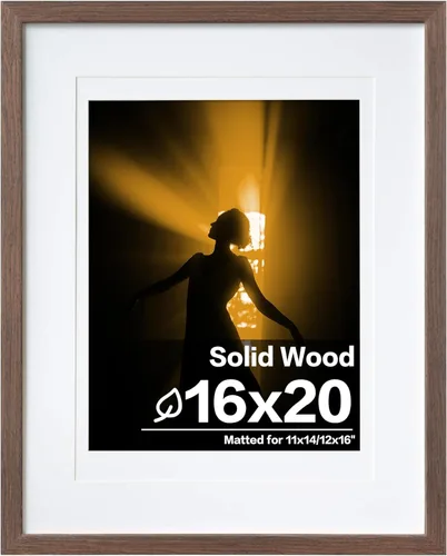 Miniatura 250 de Egofine - Portarretratos de 4 x 6 pulgadas, de madera maciza con plexiglás, para fotos de 3.5 x 5 con paspartú o de 4 x 6 sin paspartú, para colocar