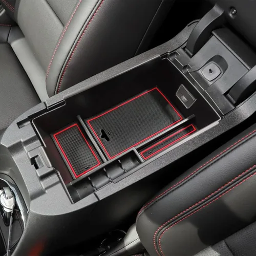 Miniatura 4 de EDBETOS Organizador de consola central compatible con accesorios Chevy Equinox 2018 2019 2020 2021 2022 2023 2024 Bandeja de inserción interior Rojo