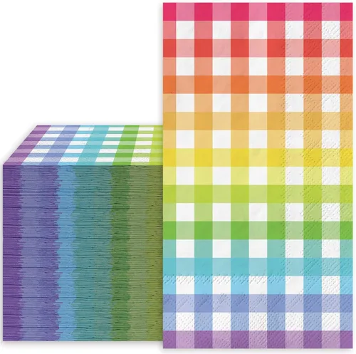 Whaline Servilletas de papel desechables de 3 capas con diseño de arcoíris y orgullo Gay Pride para decoración de mesa, suministros de fiesta LGBTQ,