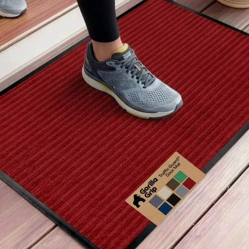 Miniatura 14 de GORILLA GRIP Tapete impermeable para puerta de protección de tráfico, tapetes de entrada resistentes, respaldo fuerte, alfombras comerciales