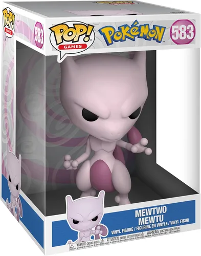 Funko Pop! Jumbo: Pokemon - Mewtwo - Figura de vinilo coleccionable - Idea de regalo - Producto oficial - Juguetes para niños y adultos - Fans de
