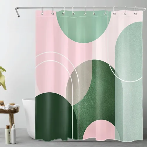 Miniatura 48 de EOBTAIN Cortina de ducha floral zen, lirio de agua blanca, mariposa y piedra zen gris, cortinas de ducha para baño, plantas, naturaleza, espiritual