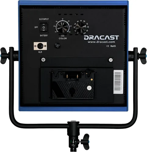 Miniatura 2 de Dracast Pro Series LED1000 Panel de luz de video LED bicolor con placa de batería de montaje dorado