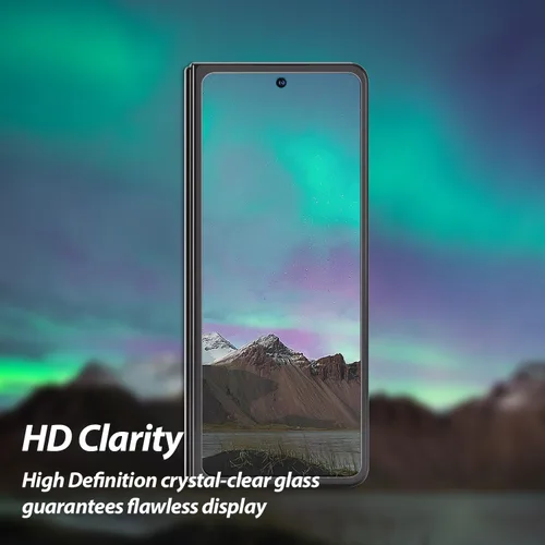 Miniatura 4 de Whitestone - Paquete de 2 protectores de pantalla de privacidad para Galaxy Z Fold 5 2023, protector de vidrio templado privado de cobertura