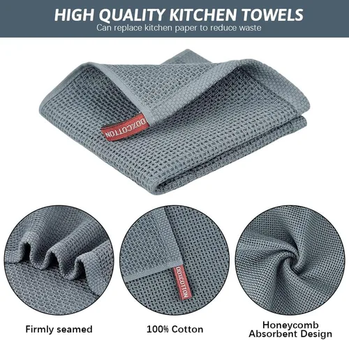 Miniatura 3 de Nialnant Paños de cocina 100% algodón para lavar platos, paquete de 6 toallas de cocina suaves y absorbentes y juegos de paños de cocina, trapos