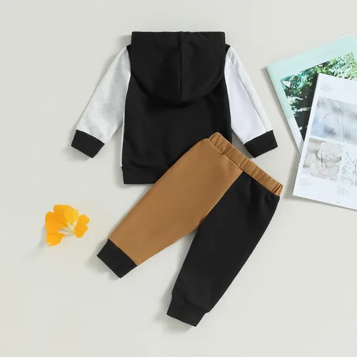 Miniatura 4 de Douhoow Conjunto de ropa de bebé con capucha y pantalones con cordón para bebé