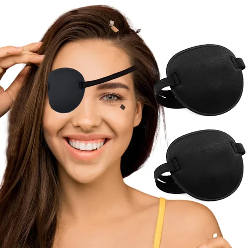 2 parches para ojos, parches médicos para ojos, parche para ojos ajustables, parches suaves para ojos perezosos, parches para los ojos para adultos