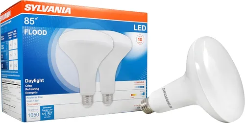 Miniatura 9 de Sylvania BR40 Bombilla LED de inundación, 85 W = 13 W, regulable, 900 lúmenes, 3000 K, blanco cálido, paquete de 2 (40338)