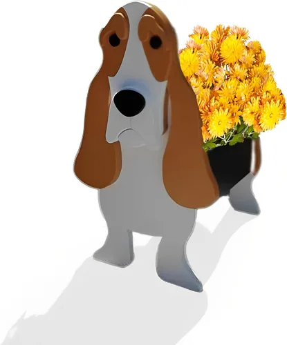Miniatura 28 de Macetero de flores para perros, regalos para mujeres, bonitas macetas de PVC para perros, macetas para interiores y exteriores, maceta de jardín