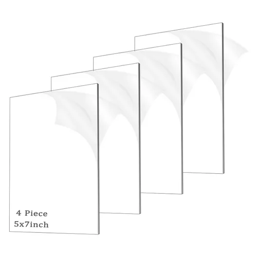 Miniatura 22 de 2 piezas de hojas de acrílico de 1/8" de espesor (3mm) de plexiglás transparente fundido de 12” x 16” con papel protector para letreros, proyectos