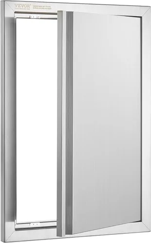 Miniatura 9 de VEVOR Puerta de acceso para barbacoa, 17 pulgadas de ancho x 24 pulgadas de alto, cocina individual al aire libre, montaje empotrado de acero