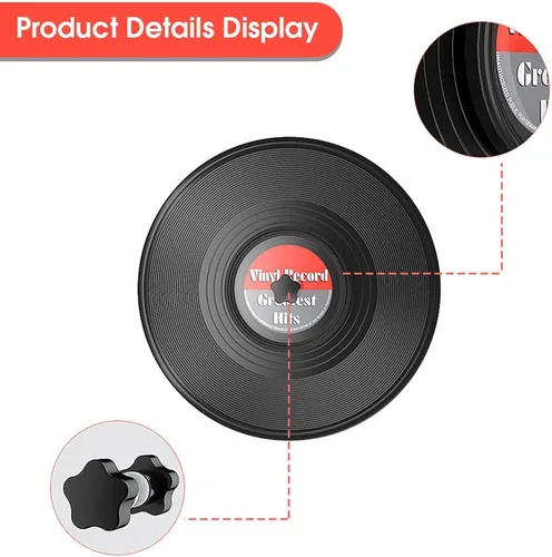 Miniatura 4 de Douk Audio Record Clean Label Saver Album LP Protector de limpieza de vinilo impermeable Cuidado de la abrazadera (negro)