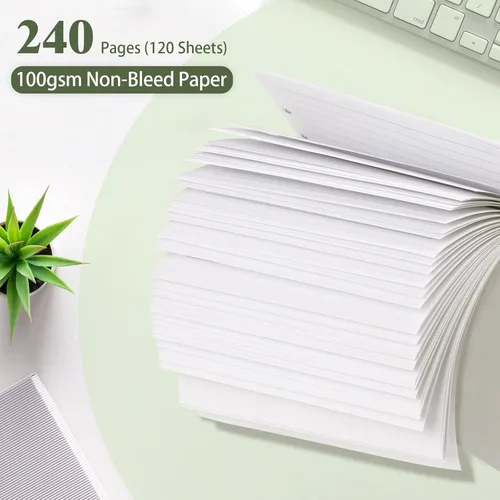 Miniatura 3 de Papel de repuesto A5, papel de puntos para planificador de carpeta A5, planificador de presupuesto, diarios, 6 anillas, papel punteado de hojas