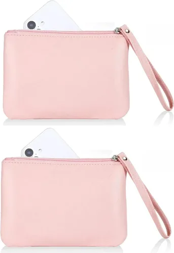 Miniatura 14 de Paquete de 2 pequeñas bolsas de maquillaje con cremallera para bolso, lápiz labial, organizador de maquillaje de viaje para mujeres, productos Negro