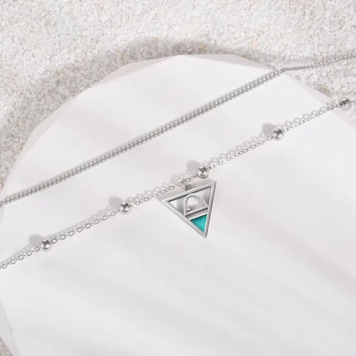 Miniatura 35 de CHIC & ARTSY Tobilleras de plata de ley S925 para mujer, pulsera de tobillo ajustable multicapa para playa, joyería de verano para mujer, de 10 a 11