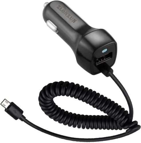Cargador de coche con cable micro USB para Samsung Galaxy S7 Edge/A10/S6/J7/J8/J6/A9, LG K20/K30/G4/Stylo 3, Motorola X/Moto E7/E6/G5, HTC m9/m8,