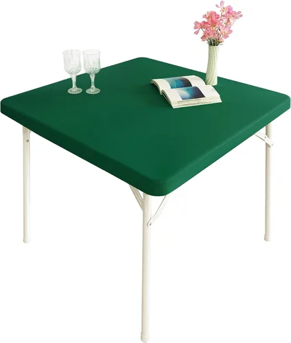 Miniatura 57 de Mantel elástico para mesa auxiliar de cóctel, ajustable de elastano, tamaño pequeño, para mesa auxiliar, 24 x 24 pulgadas, color beige