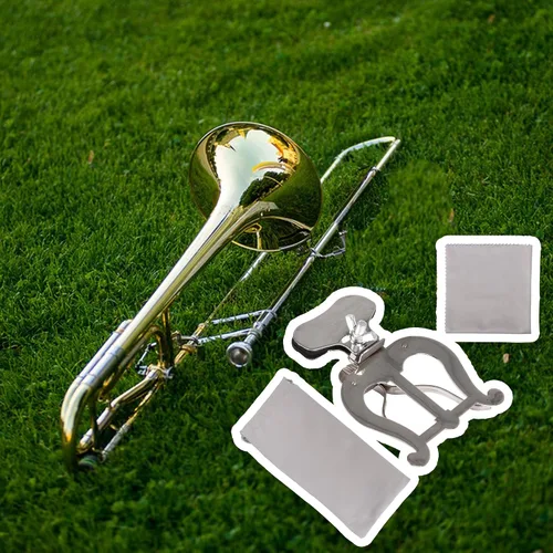 Miniatura 2 de Lovermusic Clip de chapa metálica portátil de plata Clip de página de trombón para libro de música Clip de partituras de aprendizaje accesorio