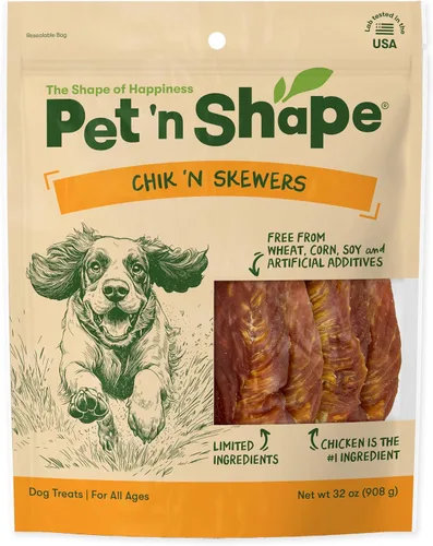 Pet 'n Shape Chik Golosinas de brochetas naturales para perros, 1 unidad