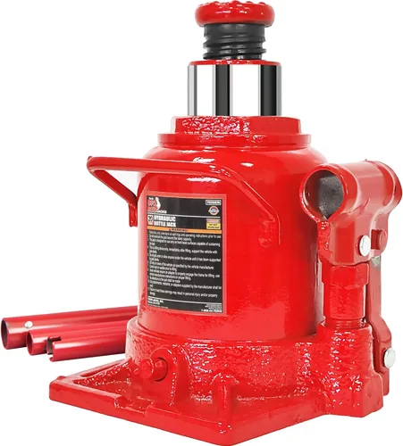 BIG RED T92007A Torin - Gato hidráulico de botella soldado de perfil bajo y corto, capacidad de 20 toneladas (40,000 lb), color rojo