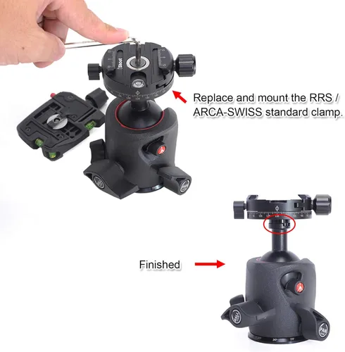 Miniatura 9 de Adaptador de tornillo convertidor de abrazadera de liberación rápida Arca-Swiss para cámara compatible con cabezal de trípode de la serie Gitzo