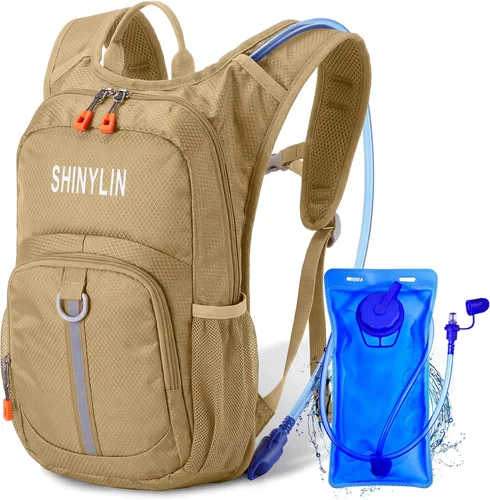 Miniatura 10 de Shinylin Mochila de Hidratación para Niños con Vejiga de Agua de 1.5L Mochila de Senderismo Ligera para Niños o Niñas Niños Ciclismo Escalada Correr