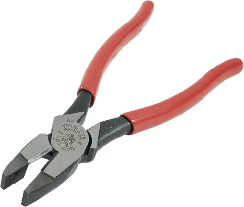 Miniatura 3 de Alicates de corte lateral Klein Tools HD2000-9NE para Lineman Cortan ACSR, hechos en EE. UU., tornillos, clavos, alambre duro, alicates eléctricos