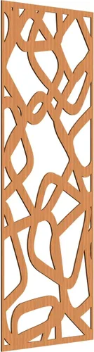 Miniatura 166 de Acme Paneles de pared decorativos de madera con calado, 9 3/8 pulgadas de ancho x 24 3/8 pulgadas de alto x 1/4 de alto, roble rojo
