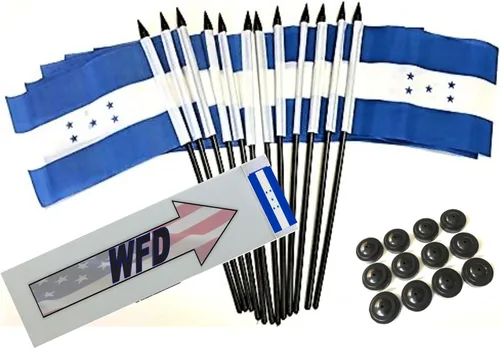 Miniatura 58 de Paquete de 12 banderas de escritorio de oficina en miniatura de poliéster Afganistán de 4 x 6 pulgadas y pequeñas banderas de mesa, 1 docena de mini