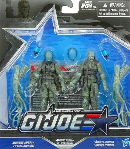 G.I. Joe, 50th Anniversary Zombie Patrol - Juego de figuras de acción (Zombie-Viper vs Vibora Zombie), 3.75 pulgadas