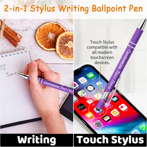 Miniatura 4 de 12 bolígrafos personalizados a granel, bolígrafos personalizados con grabado personalizado con nombre o texto, regalo ideal de aniversario