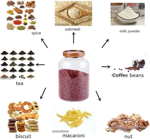 Miniatura 4 de Juego de grandes tarros de vidrio para almacenamiento de alimentos, 66 OZ LÍQUIDAS (1950ml) recipiente de cocina con tapas herméticas de acacia