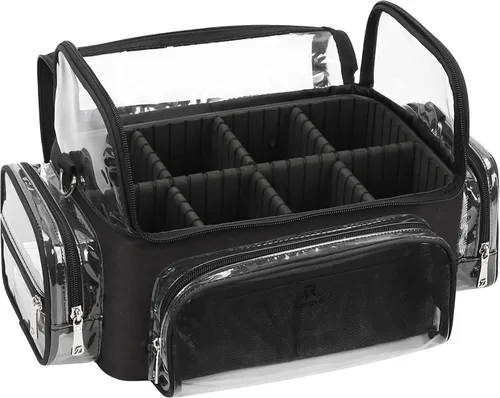 Miniatura 11 de TANTO Estuche para brochas de maquillaje de pie, soporte para brochas de maquillaje, bolsa de cosméticos profesional de viaje, bolsa de Rosa rosado