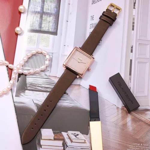 Miniatura 2 de Square Women Watch Leather Band Simple Dial Watch for Women Waterproof Relogio Feminino