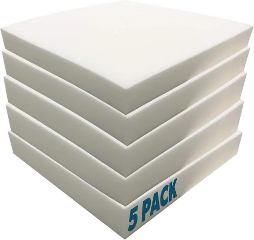 Miniatura 19 de Foamma Paquete de 6 almohadillas de espuma para tapicería de alta densidad de 2 x 20 x 20 pulgadas, repuesto de cojín de sofá, espuma de silla