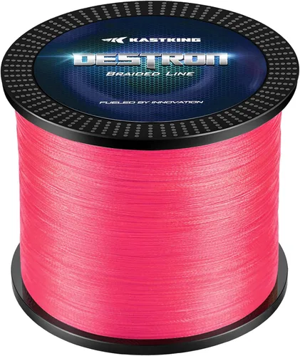 KastKing Destron - Sedal de pesca trenzado, altamente resistente a la abrasión, mejora de la fuerza de nudo, Superlínea de diámetro ultradelgado,
