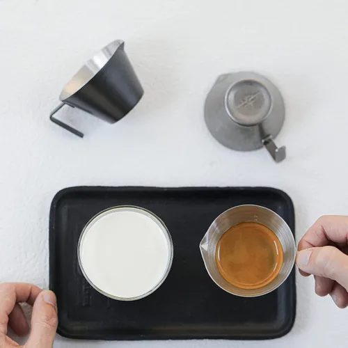 Miniatura 8 de MHW-3BOMBER Taza medidora de café expreso de 2 onzas, tazas de acero inoxidable con asa para salsa de tomate, salsa de bistec, postres, bebidas