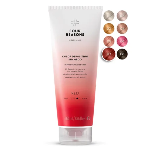 Miniatura 17 de FOUR REASONS Champú de depósito de color para cabello teñido – rubio platinado/gris, tóner de cabello gris sin sulfato, 8.45 onzas líquidas
