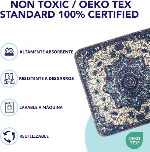 Miniatura 8 de PUPIBOO Almohadillas lavables para orina para perros y gatos – Almohadillas de entrenamiento reutilizables súper absorbentes para cachorros – 100%
