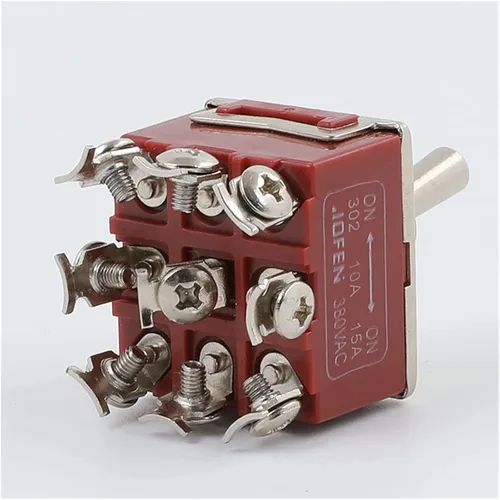 Miniatura 4 de Botón de interruptor de encendido, 1 unidad E-TEN303 0.472 in, 9 pines, 3 posiciones, interruptor basculante de encendido/apagado, interruptor