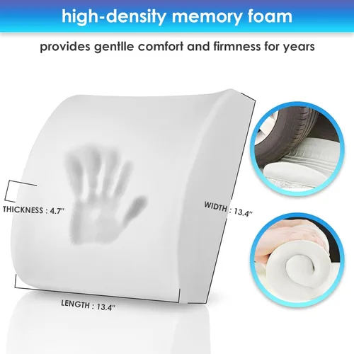 Miniatura 4 de Cojín lumbar de espuma viscoelástica LoveHome con funda de malla 3D, con diseño de firmeza equilibrada para reducir el dolor de espalda, ideal