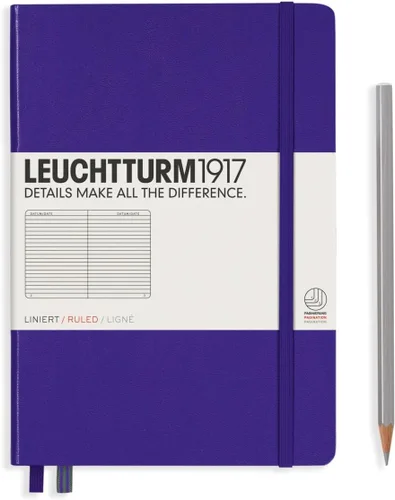 Miniatura 32 de LEUCHTTURM1917 - Cuaderno de tapa dura mediano A5 con 251 páginas numeradas para escritura y diario (verde menta, con puntos)