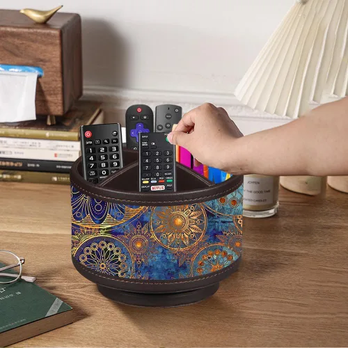 Miniatura 7 de Soporte para bolígrafos para organizadores de escritorio y accesorios, soporte giratorio de 360 grados para control remoto de TV para mesa