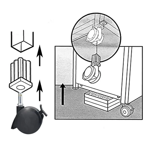 Miniatura 2 de Paquete de 4 ruedas de bloqueo 70360 con inserto para parrillas de gas Weber Genesis E-310 Spirit Series 2009-2012, E400 E600 Summit Series