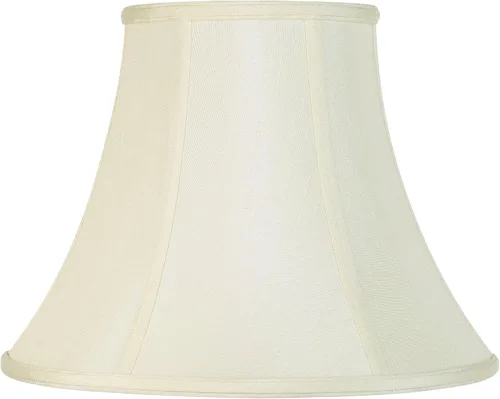Pantalla grande para lámpara Bell de color crema 7" en la parte superior x 14" en la parte inferior x 11" en la inclinación x 10.5" de alto (araña)