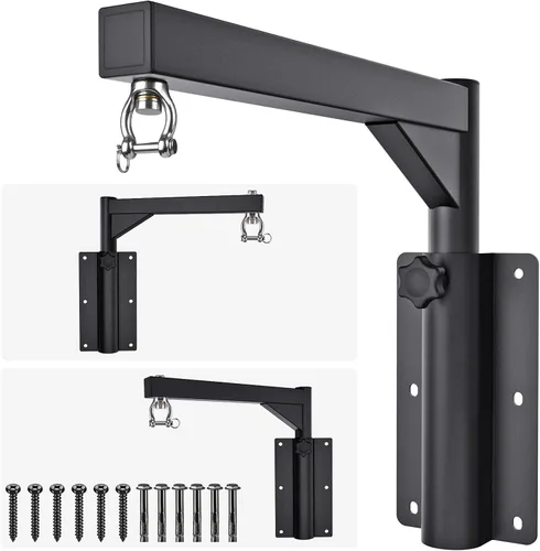 SELEWARE Wall Mount Heavy Bag Hanger Heavy Duty Punching Bag Hanger Adjustable Boxing Bag Bracket for Home Gym Indoor Outdoor Boxing, Muay Thai and