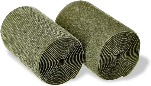 Miniatura 6 de Cinta de velcro para coser de 4 pulgadas de ancho, color verde oliva, no adhesiva, de nailon de 1 yarda de longitud, juego de sujetadores de tela