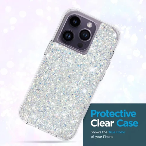 Miniatura 4 de Case-Mate Funda para iPhone 14 Pro - Gemas florales - Con protección contra caídas de 10 pies y carga inalámbrica - Funda de lujo con diamantes
